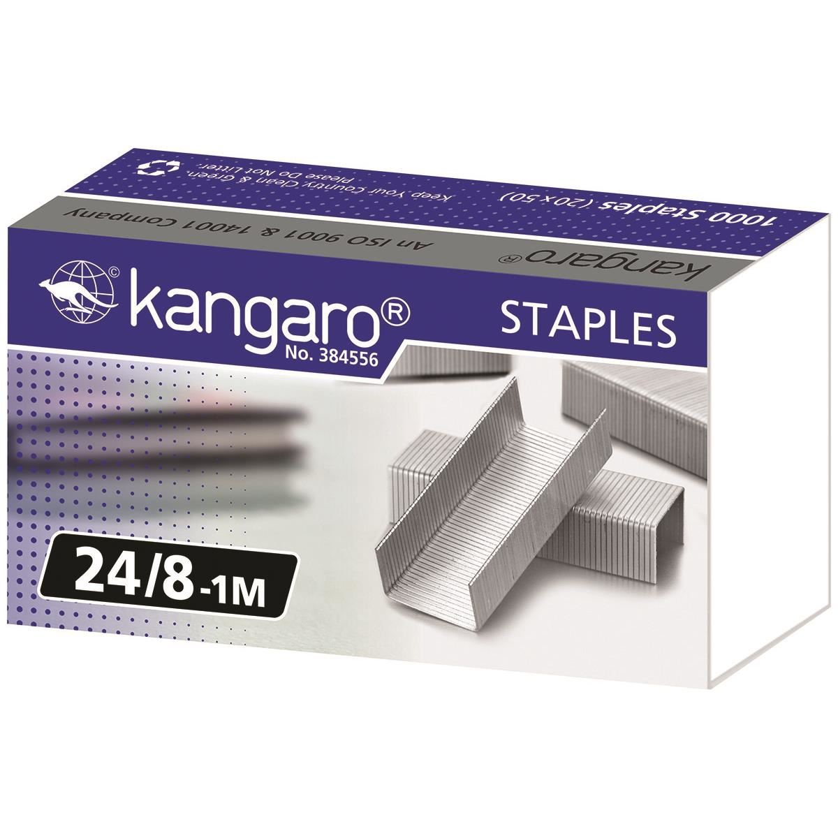 Capse galvanizate Kangaro 24/8, 1000 buc/cutie