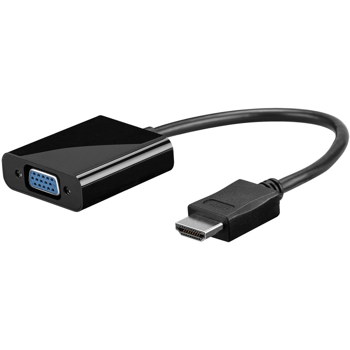 Convertor/adaptor, Goobay, HDMI - VGA, Cu functie audio, 0.1m