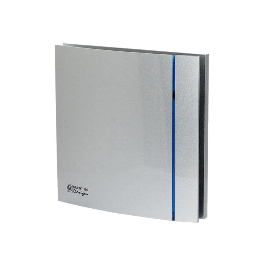 Ventilator de extractie pentru baie si grupuri sanitare Soler & Palau Silent 300 CRZ Silver Design 3C, Sistem axial, Diametru 150 mm, Debit aer 280 mc/h