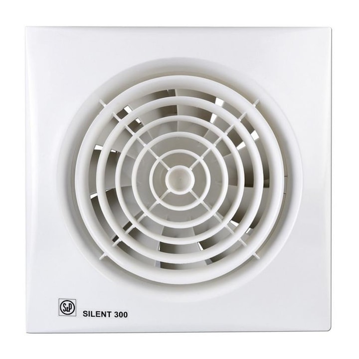 Ventilator de extractie pentru baie si grupuri sanitare Soler & Palau Silent 300 CZ, Sistem axial, Diametru 150 mm, Debit aer 260 mc/h