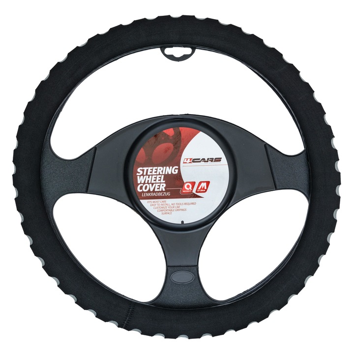 Husa Volan Cu Burete Gri 37-39 Cm 4 Cars