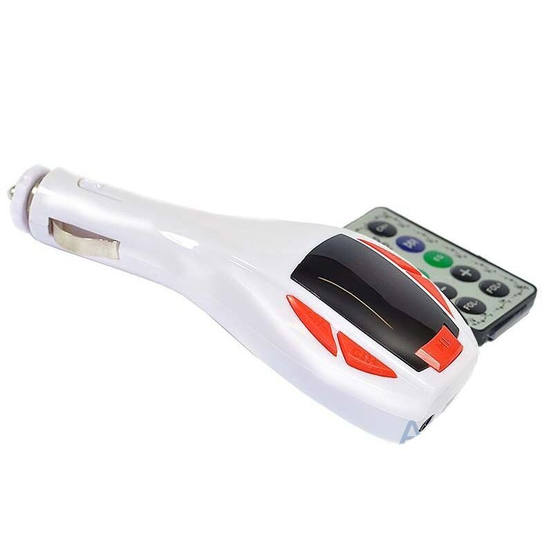 Modulator iMK FM MP3 cu telecomanda, Alb