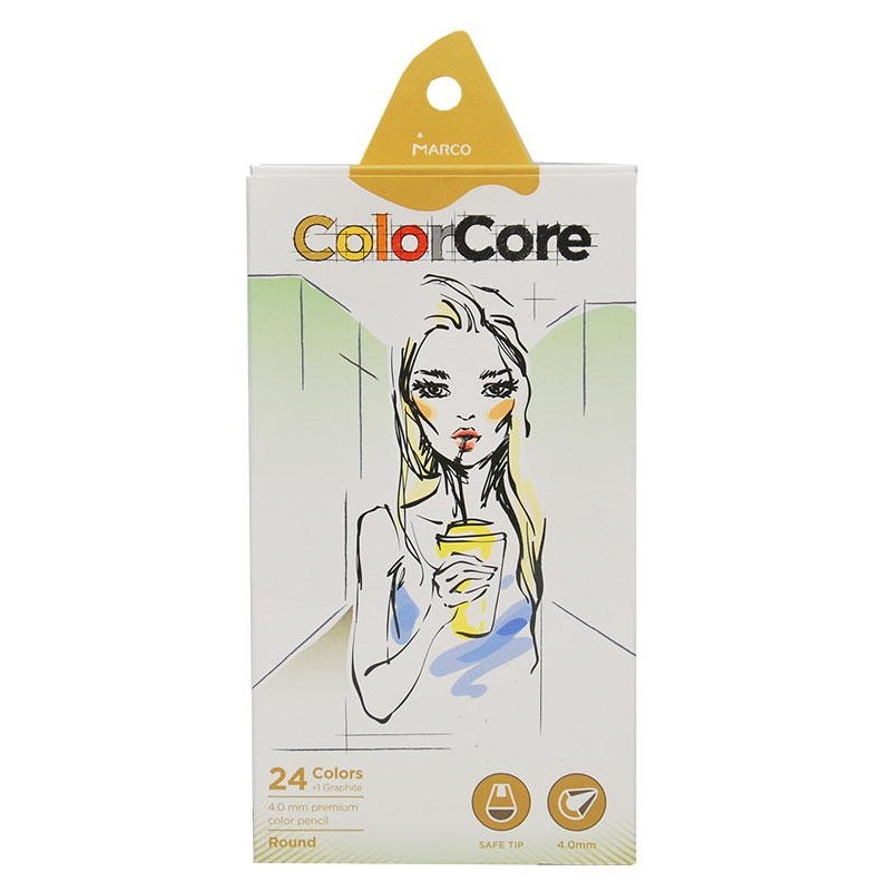 Set 24 de creioane colorate Marco