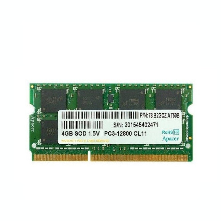 Apacer RAM Memória, 4 GB, sodimm ddr3, 1600 Mhz, laptophoz
