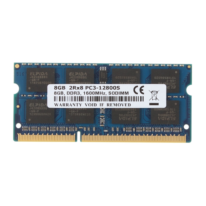 Elpida RAM Memória, 8 GB, sodimm ddr3, 1600 Mhz, laptophoz
