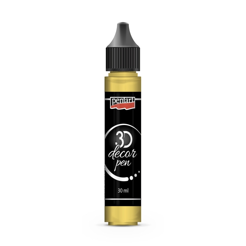 Stilou decor 3D Pentart - galben lamai, 30 ml