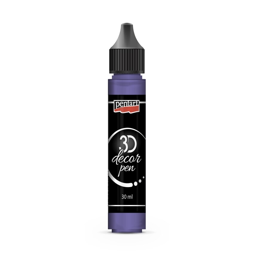 Stilou decor 3D Pentart - mov ametist, 30 ml