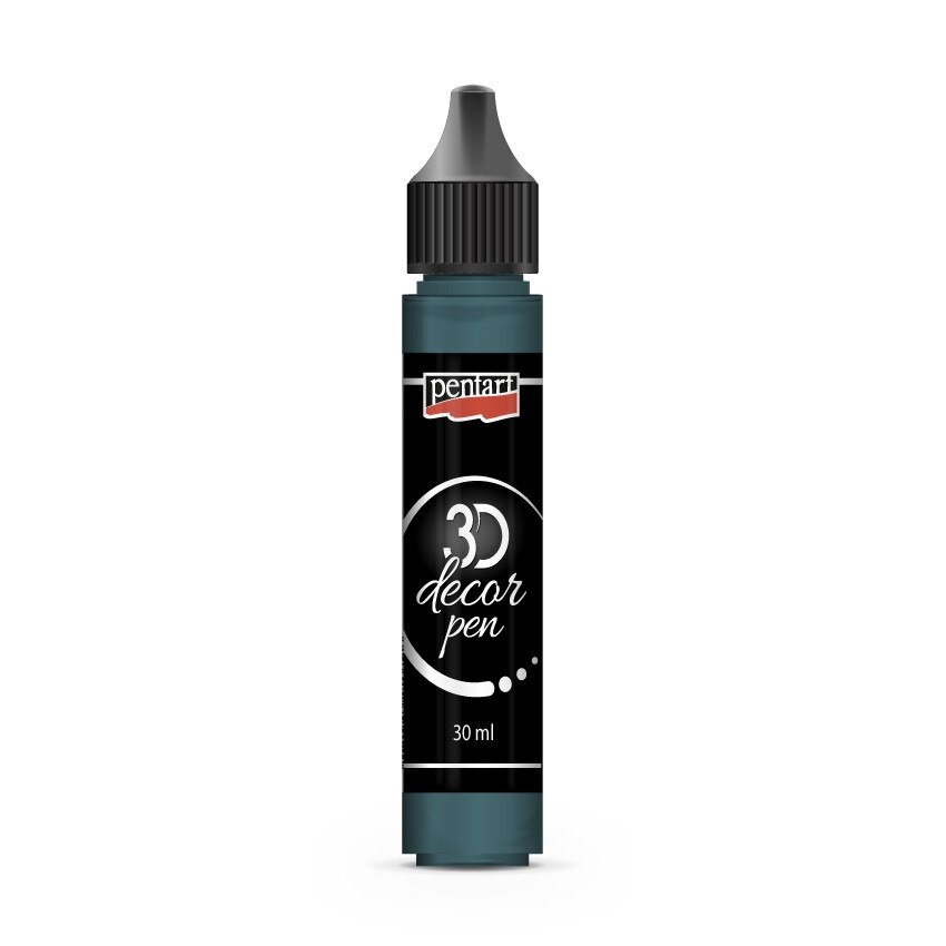 Stilou decor 3D Pentart - verde smarald, 30 ml