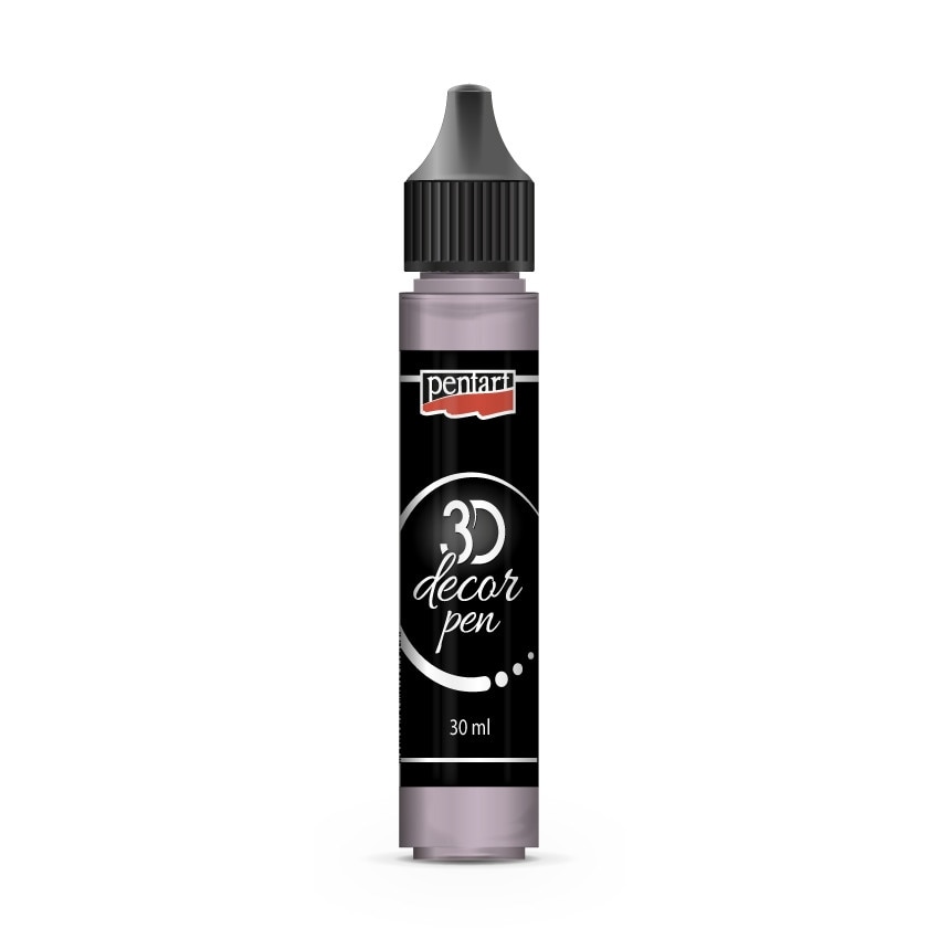 Stilou decor 3D Pentart - trandafir auriu metalic, 30 ml