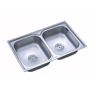 Chiuveta Freddo ERT-SN 9027, Pentru blat80 x50 cm, Satinat, 2 cuve +CADOU cos chiuveta Chiuveta Freddo ERT-SN 9027, Pentru blat80 x50 cm, Satinat, 2 cuve +CADOU cos chiuveta