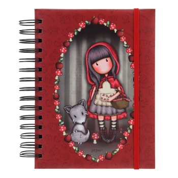 Agenda cu spira Gorjuss Little Red Riding Hood, 18x21x3 cm Agenda cu spira Gorjuss Little Red Riding Hood, 18x21x3 cm