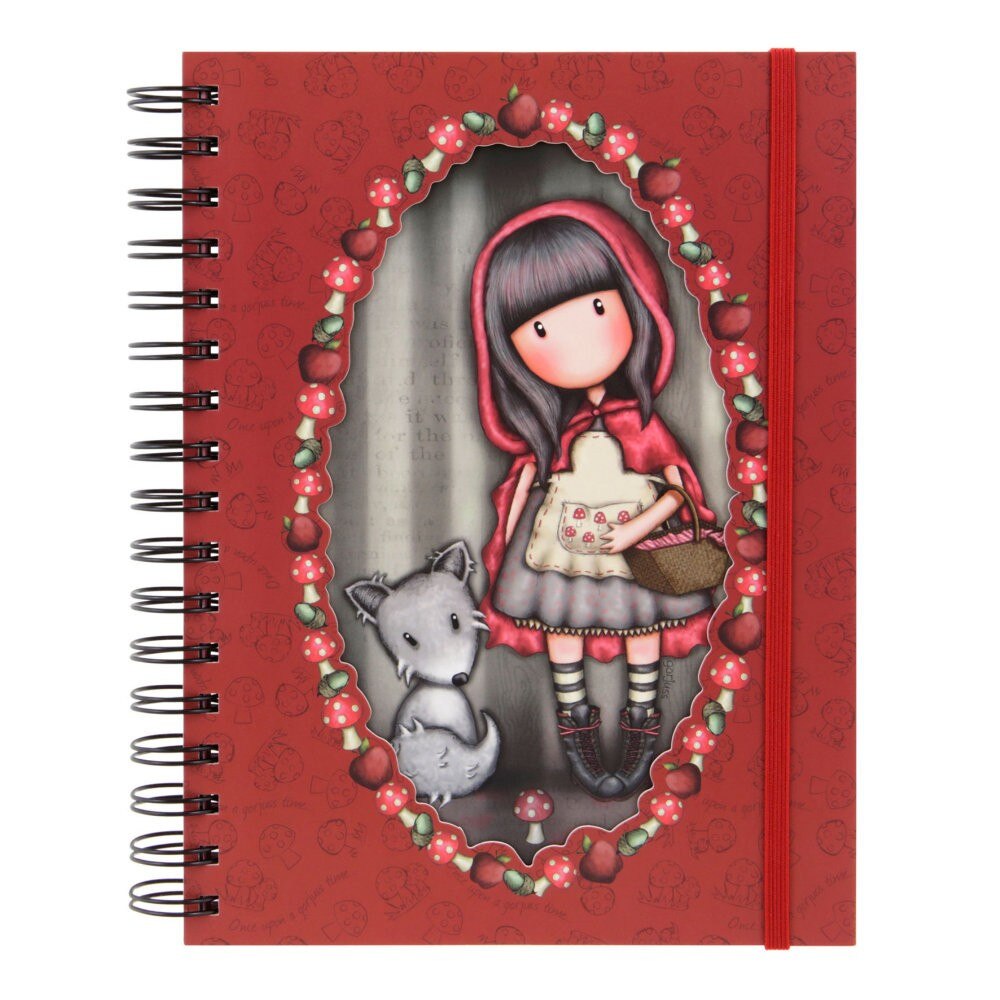 Jurnal cu spira Gorjuss Little Red Riding Hood, 22.5 x 18.5 x 1.5 cm