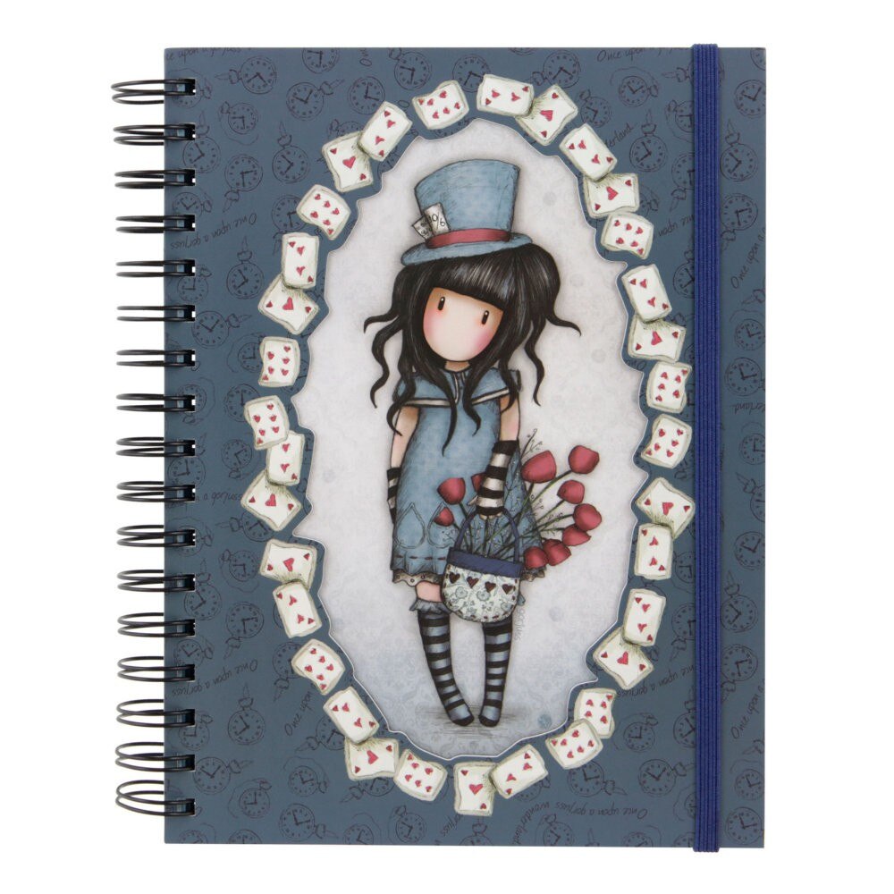 Jurnal cu spira Gorjuss The Hatter, 22.5 x 18.5 x 1.5 cm