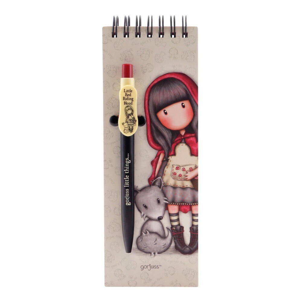 Carnet cu pix Gorjuss Little Red Riding Hood, 19.5 x 7 cm