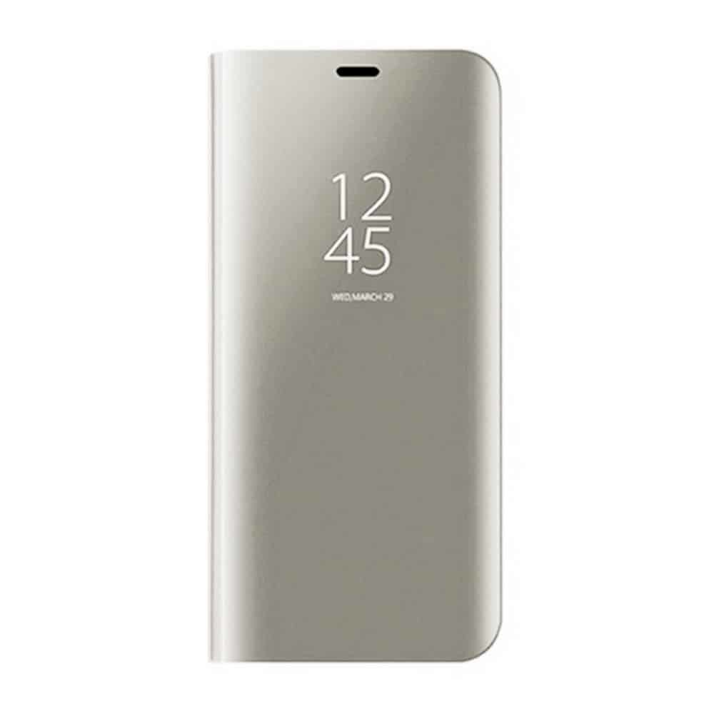 Husa Samsung Galaxy S10e - Flip Mirror tip Carte, Capac translucid, Argintie