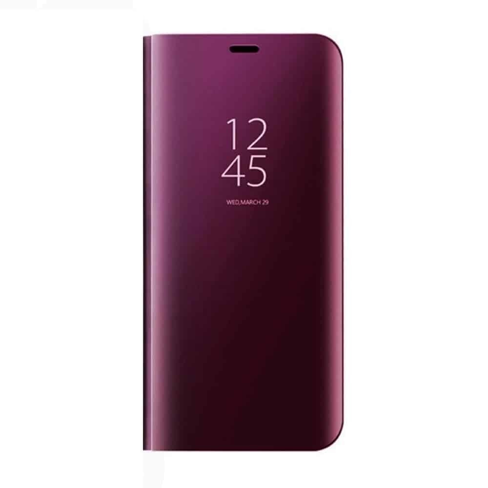Husa Huawei P30 Pro - Flip Mirror tip Carte, Capac translucid, Purpurie