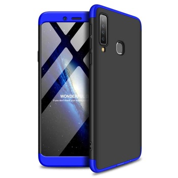 Husa Samsung Galaxy A9 (2018) - Protectie 360 grade, 3 in 1, Plastic, Neagra/Albastra Husa Samsung Galaxy A9 (2018) - Protectie 360 grade, 3 in 1, Plastic, Neagra/Albastra