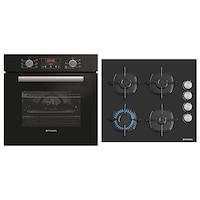 set pyramis black glass 3020s cuptor electric clasa a 62 litri 6 functii si plita gaz 4 arzatoare gratare emailate finisaj sticla neagra imagen 41_0_
0