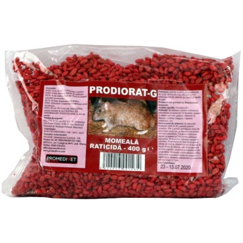 Momeala raticida, Prodiorat, grau, sobolani, soareci, 400gr Momeala raticida, Prodiorat, grau, sobolani, soareci, 400gr