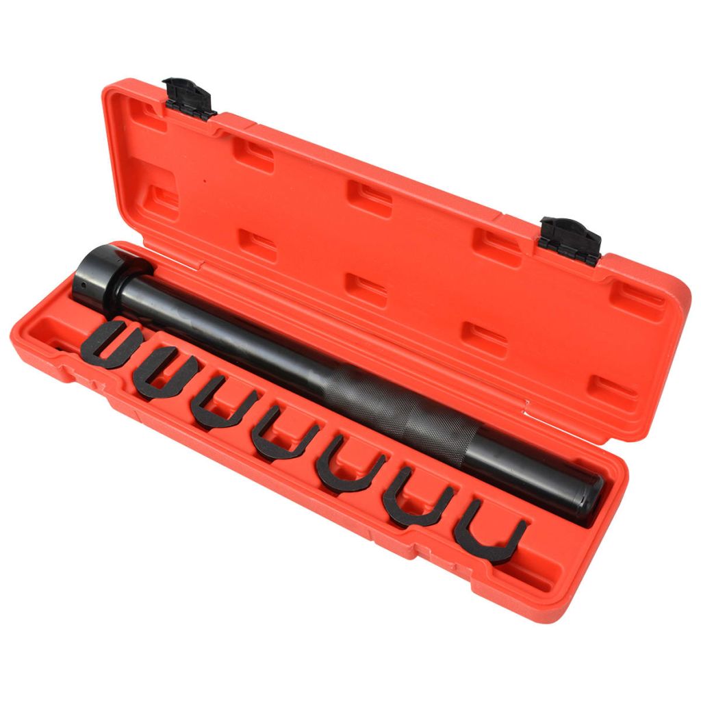 Set montare/demontare capete de bara din otel, 8 piese, vidaXL, Otel, 53,5 x 15,5 x 8,5 cm