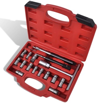 Set 17 piese pentru curatare scaune injectoare diesel, vidaXL, 30 x 22,5 x 6,5 cm Set 17 piese pentru curatare scaune injectoare diesel, vidaXL, 30 x 22,5 x 6,5 cm