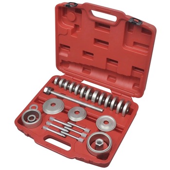 Set scule extragere si montare rulmeni roti, vidaXL, Otel carbon, 47 x 42 x 10,5 cm Set scule extragere si montare rulmeni roti, vidaXL, Otel carbon, 47 x 42 x 10,5 cm