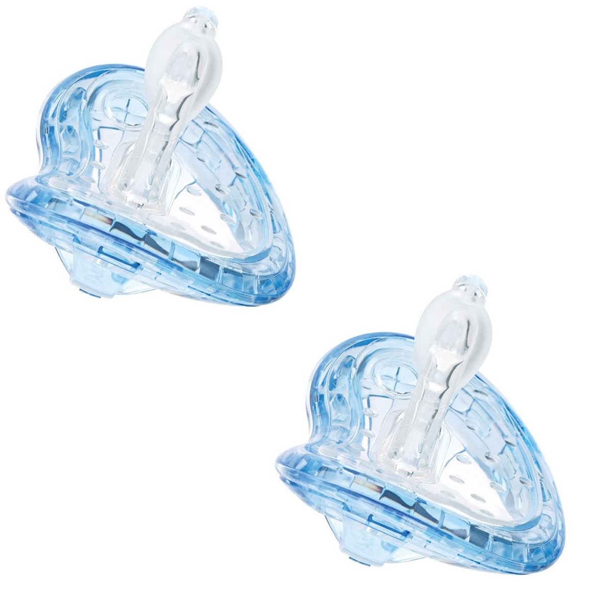 Set 2 Suzete Ortodontice, scade riscul tulburarilor orofaciale, promoveaza respiratia nazala, Blue pentru copii intre 0 si 7 luni