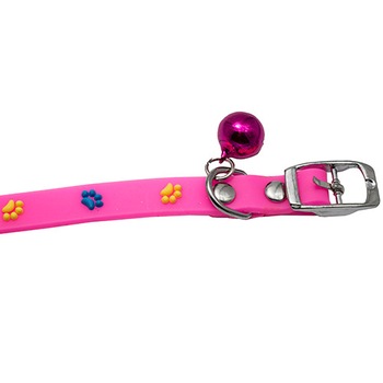 Zgarda pentru catei si pisici 29 cm, culoare roz Zgarda pentru catei si pisici 29 cm, culoare roz