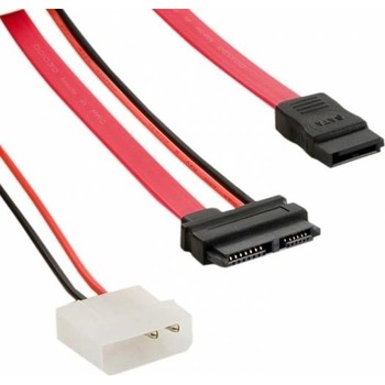 4World Cablu HDD | SATA 3 | 13pin Slimline SATA (F) - 7pin SATA (F) & LP4 | 30cm 4World Cablu HDD | SATA 3 | 13pin Slimline SATA (F) - 7pin SATA (F) & LP4 | 30cm