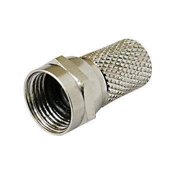 Conector F pentru cablu coaxial de diametru de 7 mm , set de 10 bucati , F-01 , Toner Conector F pentru cablu coaxial de diametru de 7 mm , set de 10 bucati , F-01 , Toner