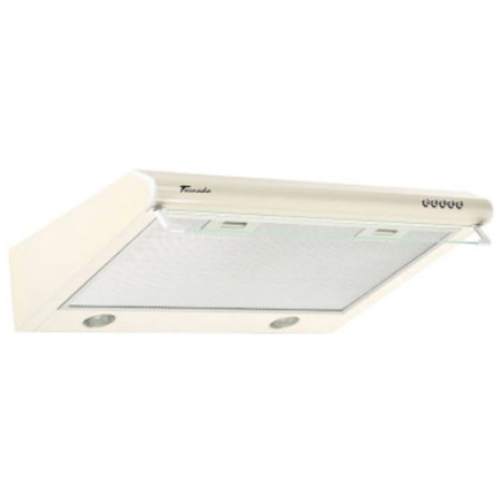 Hota traditionala Tornado Bona 20 (60) LED, 2 motoare, latime 60 cm, absorbtie 560 m3/ora, filtru anti-grasimi aluminiu 5 straturi, Bej