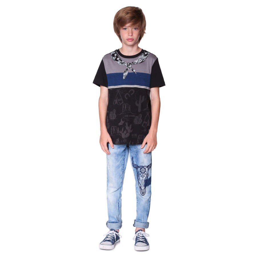 Tricou baieti, Desigual, multicolor, Lenny, Marimea 11-12 ani