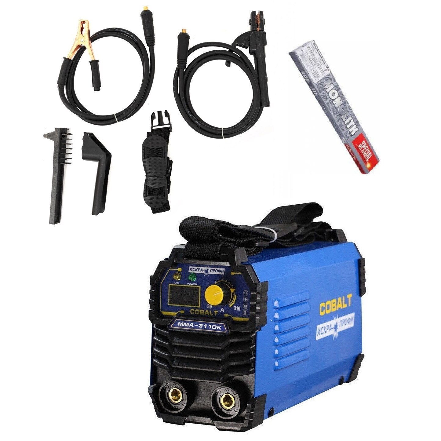 Pachet Promo 2019 Invertor sudura MMA Campion 311 Rusia + Electrozi sudura 2.5 mm, accesorii incluse