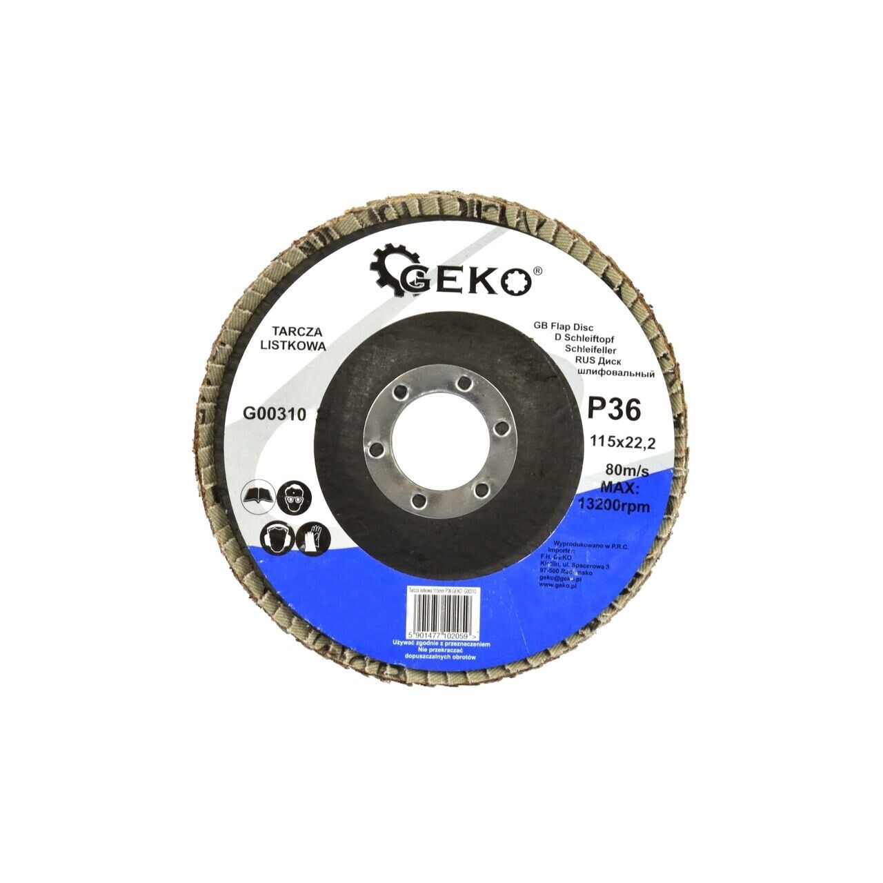 Disc lamelar pentru slefuire 115mm P36, Geko G00310