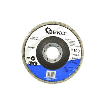 Disc lamelar pentru slefuire 115mm P100, Geko G00311 Disc lamelar pentru slefuire 115mm P100, Geko G00311