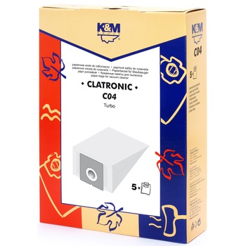 Sac aspirator Clatronic BS 1222, 1230 hartie, 5X saci, K&M Sac aspirator Clatronic BS 1222, 1230 hartie, 5X saci, K&M