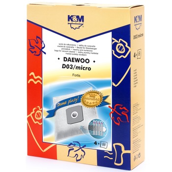 Sac aspirator Daewoo RC300, sintetic, 4X saci, K&M Sac aspirator Daewoo RC300, sintetic, 4X saci, K&M