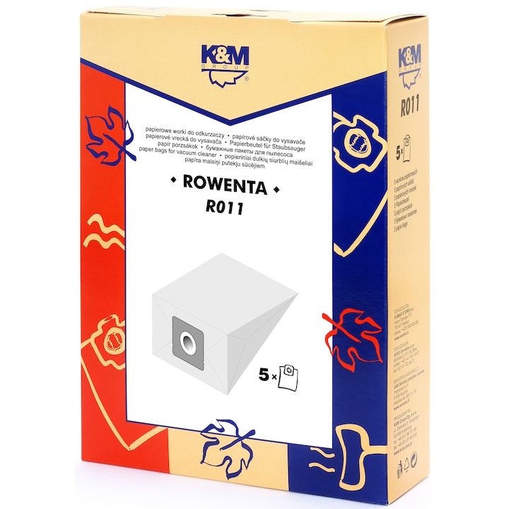 Sac aspirator Rowenta ZR 17, hartie, 5X saci, K&M
