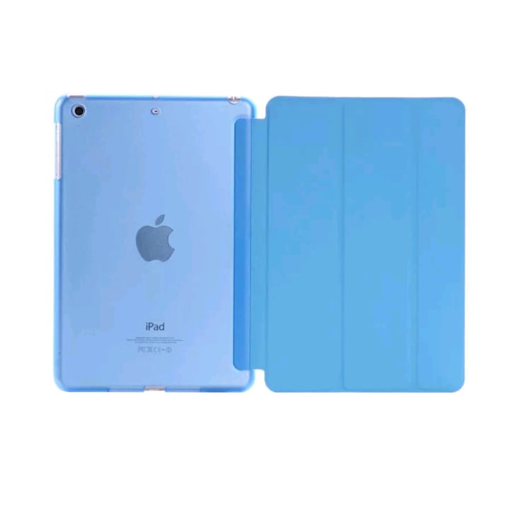 Smart Cover Ipad 9,7" 2017-2018, mágneses záródás, ébresztő-alvó funkció, kék