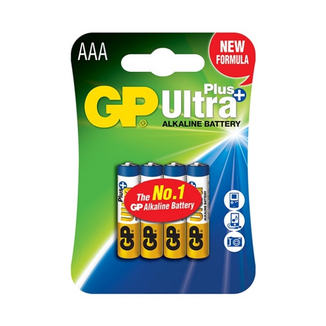 Baterie alcalina GP ULTRA PLUS LR03 AAA /4 buc. in pachet/ blister 1.5V