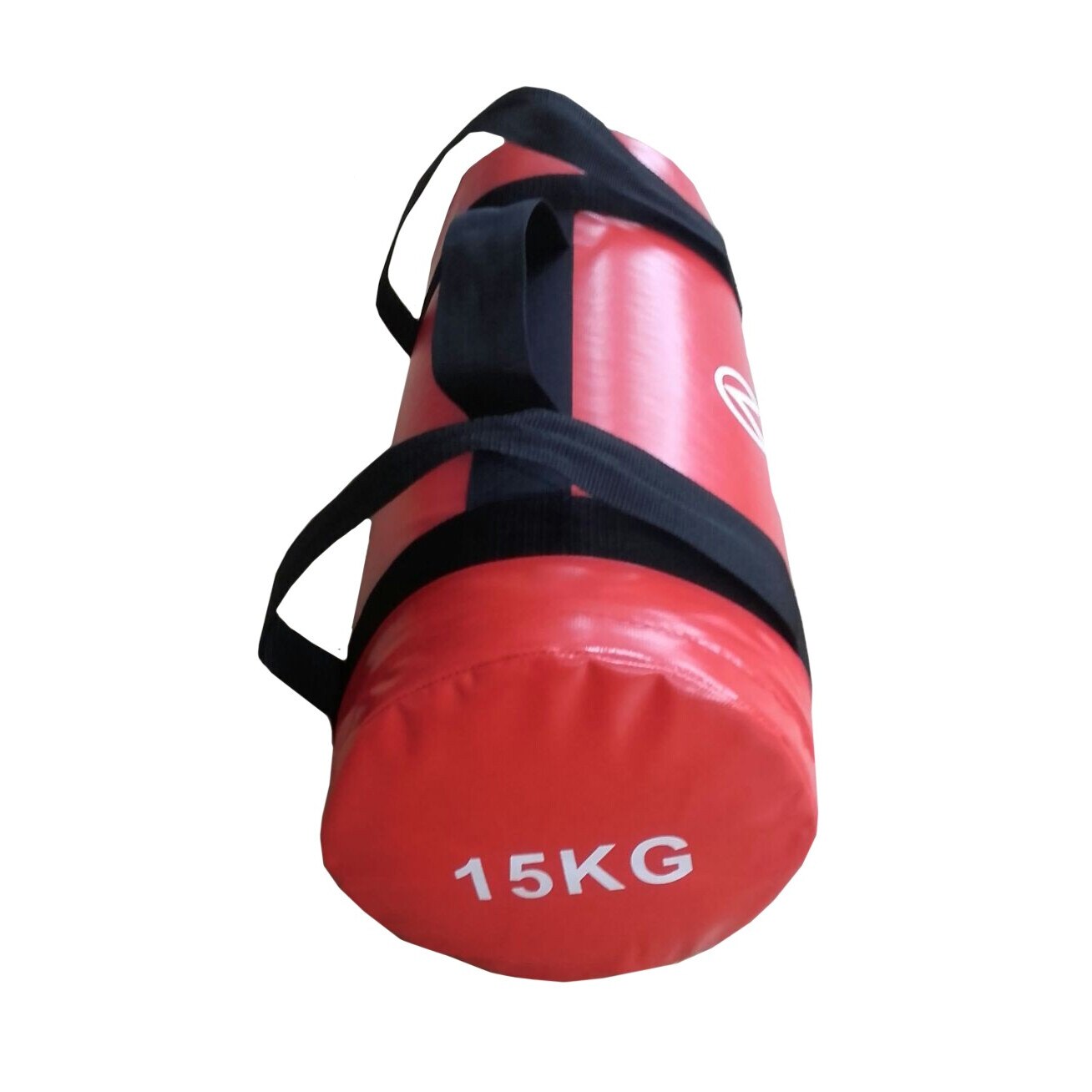 Sac fitness tip cilindru, nisip 15 kg, Power Bag, Negru/Rosu
