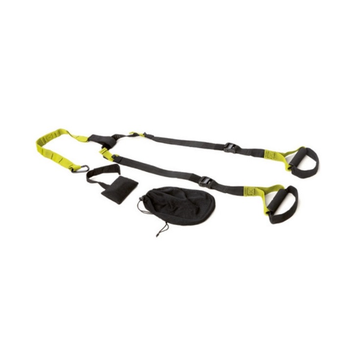 Suspension Training, sistem TRX, pentru intreg corpul, Negru/Galben