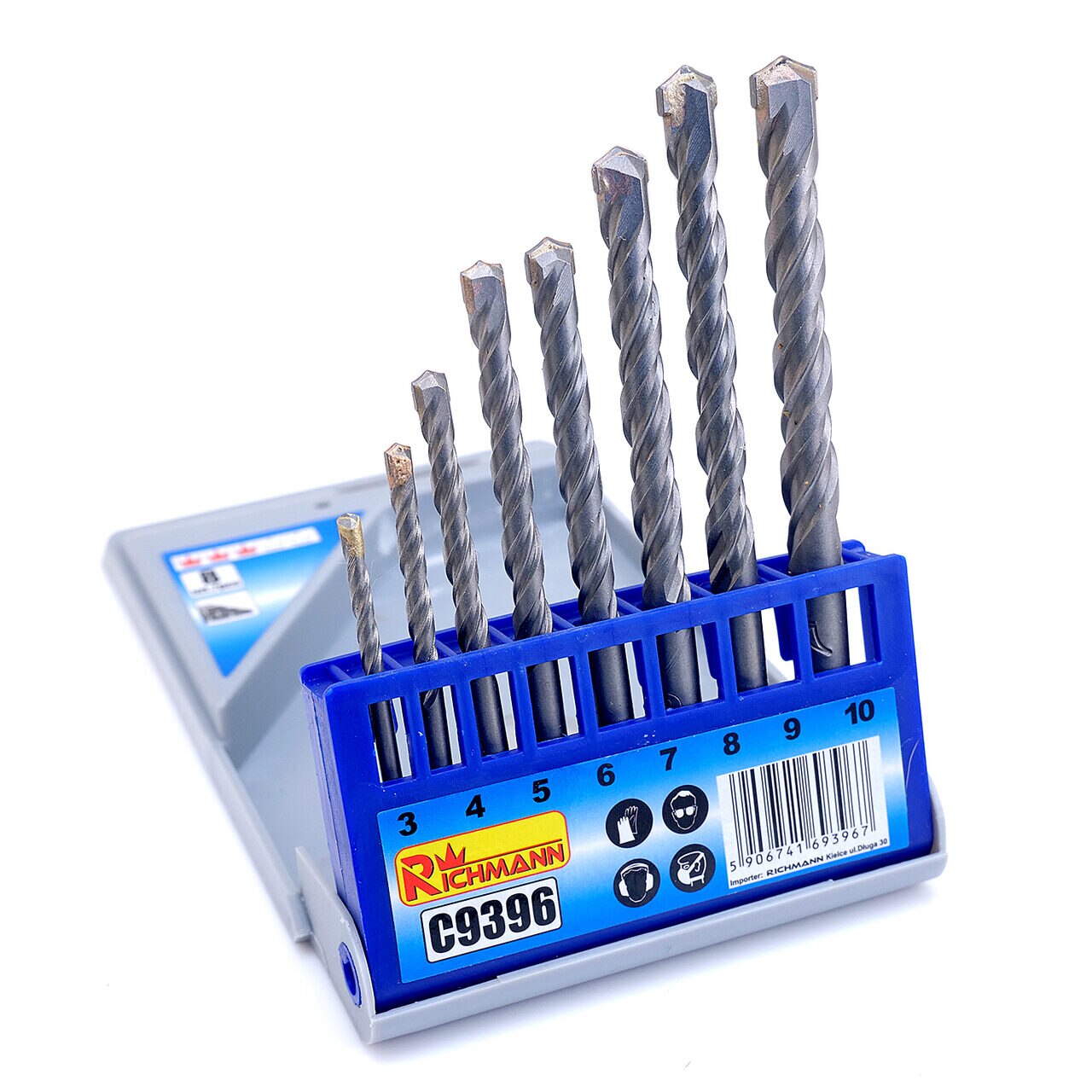 Set 8 burghie pentru zidarie, 3-10 mm, Richmann
