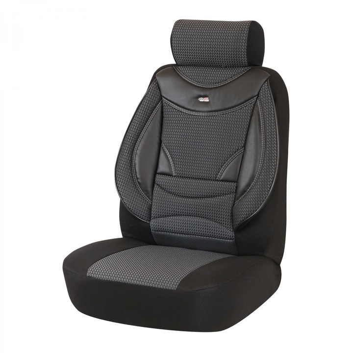 Huse auto pentru scaun, Otom Style 401, universale, negru + gri, set 15 piese