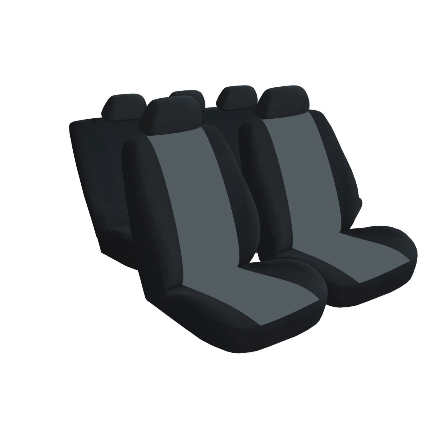 Huse auto pentru scaune Carmax Standard, gri, set 9 bucati