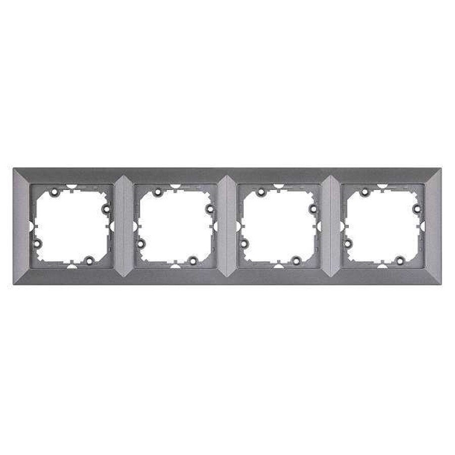 Rama, 4 posturi, antracit metalizat, 330x90x4 mm