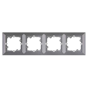 Rama, 4 posturi, antracit metalizat, 330x90x4 mm Rama, 4 posturi, antracit metalizat, 330x90x4 mm