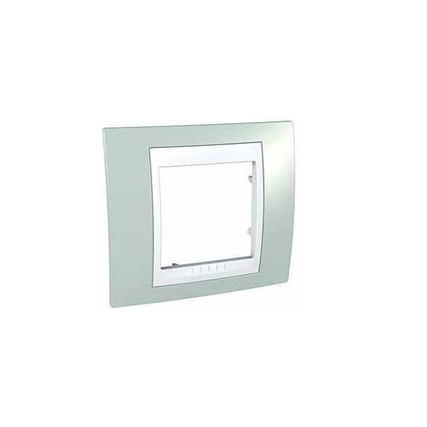 Rama Schneider Electric, 1 post, albastru Acvatic/alb