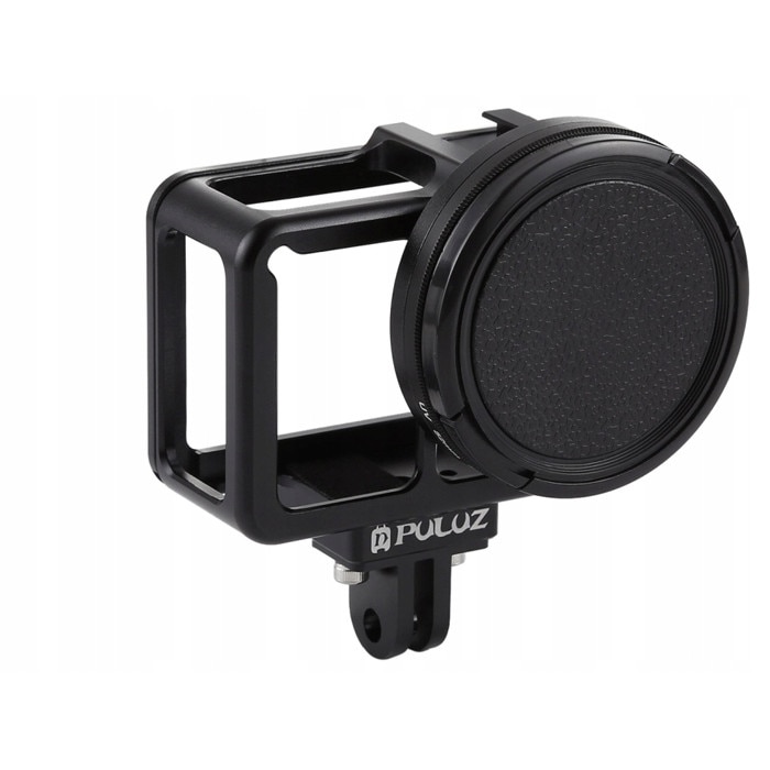 Cadru metalic pentru GoPro Hero 7, Puluz, Aluminiu, Negru