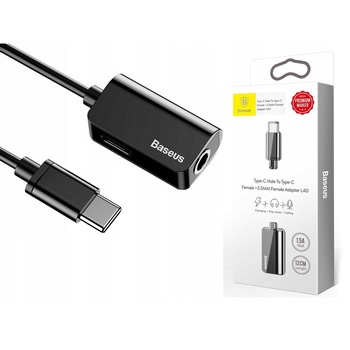 Adaptor audio auto pentru mini Jack 3.5 mm, Baseus, USB Type-c, Negru, CATL40-01 Adaptor audio auto pentru mini Jack 3.5 mm, Baseus, USB Type-c, Negru, CATL40-01